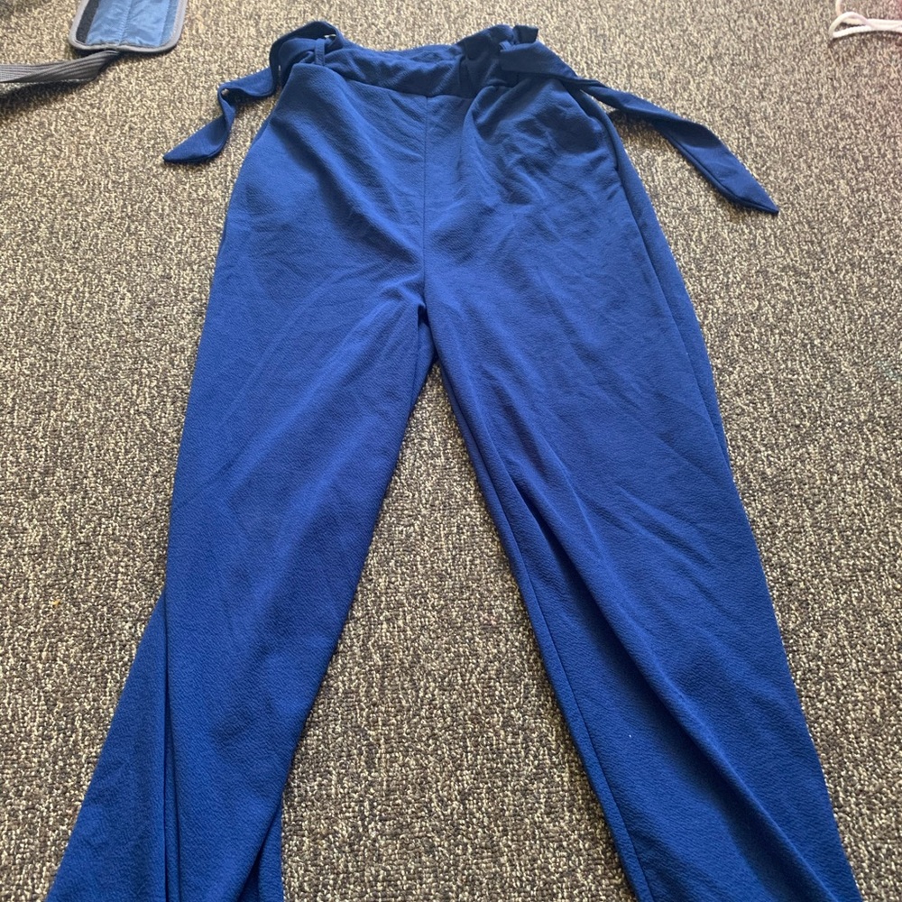 high waisted tie around pants